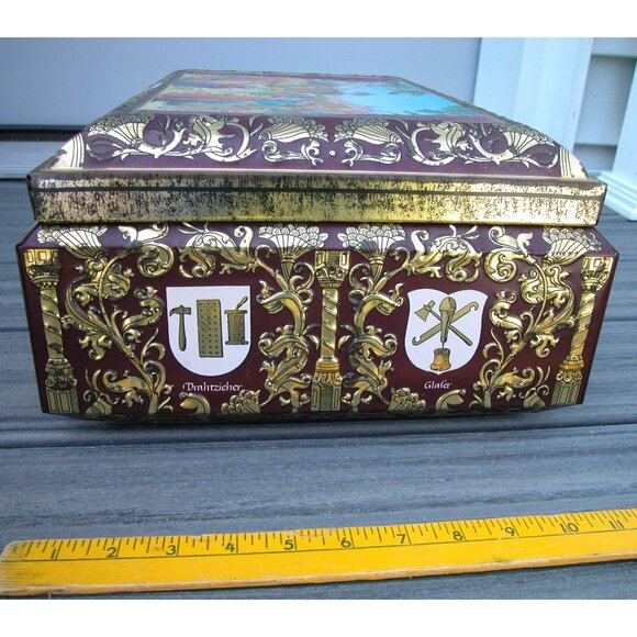 Vintage 1991 Otto Smidt West Germany Hinged Metal Cookie Box/Container - Picture 3 of 5